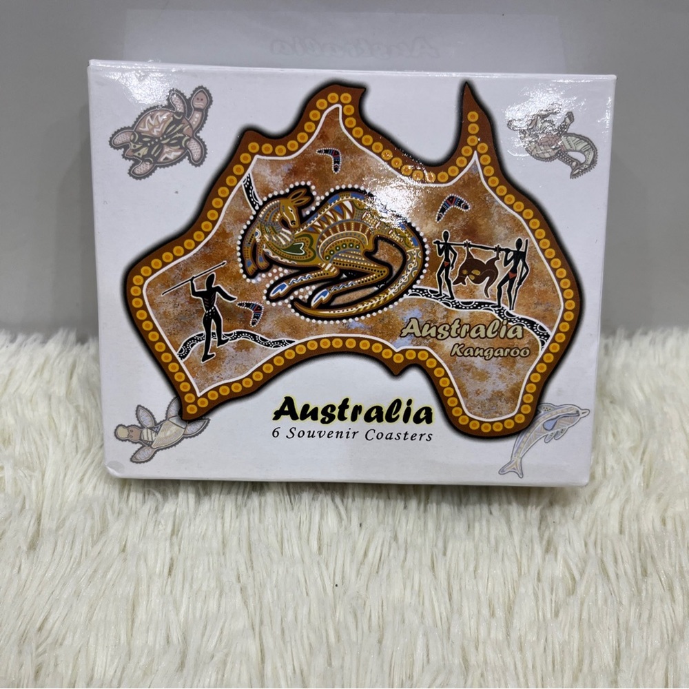 Treasures From Down Under - Australia - 6 Decorative Souvenir Coasters - New